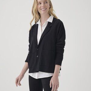 Pact Organic Cotton Women's Relaxed Blazer Black Size XS